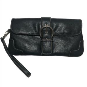 Bath & Body Works Wristlet Black Soft Leather Clutch bag